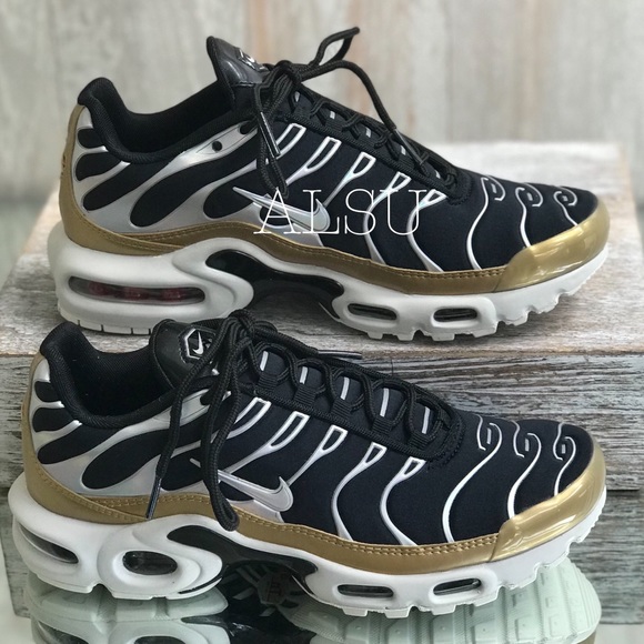 Nike Air Max Plus Black Aluminum White W AUTHENTIC - Picture 2 of 8